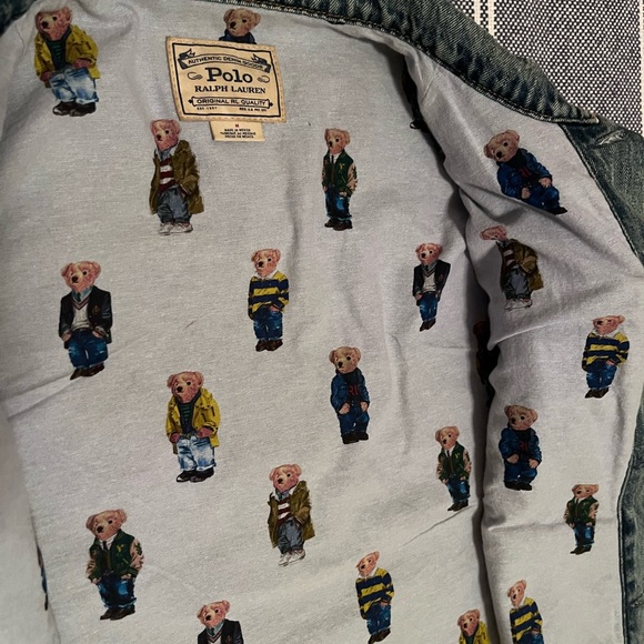 NWOT Polo Bear Jacket / Polo Ralph Lauren Jeans Suit Bear Trucker Jacket - Picture 6 of 6